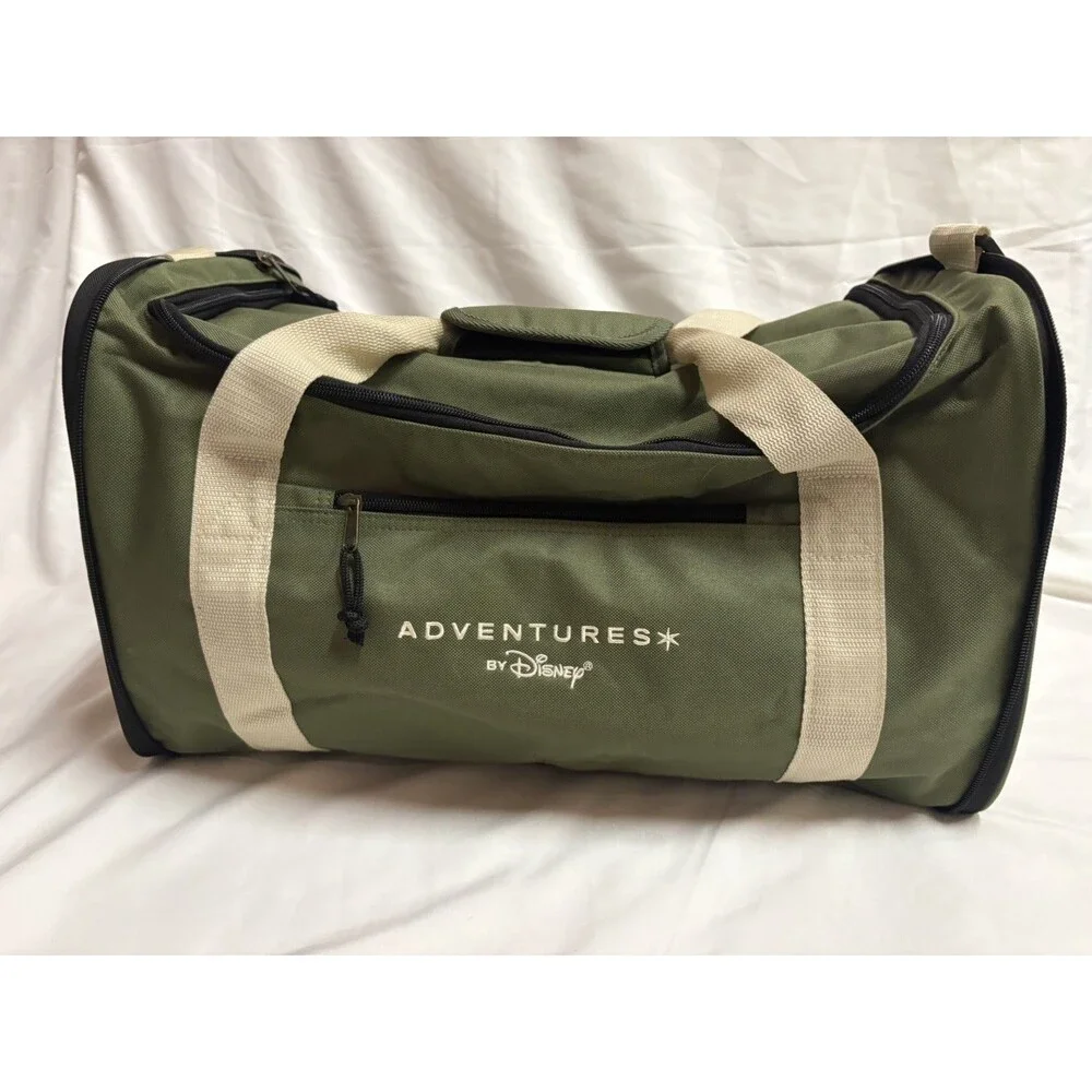 Adventures By Disney Duffle Bag Collapsible Olive Green 19X11X9